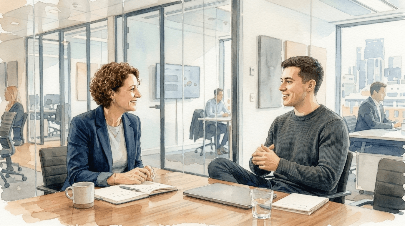 Manager in a one-on-one conversation